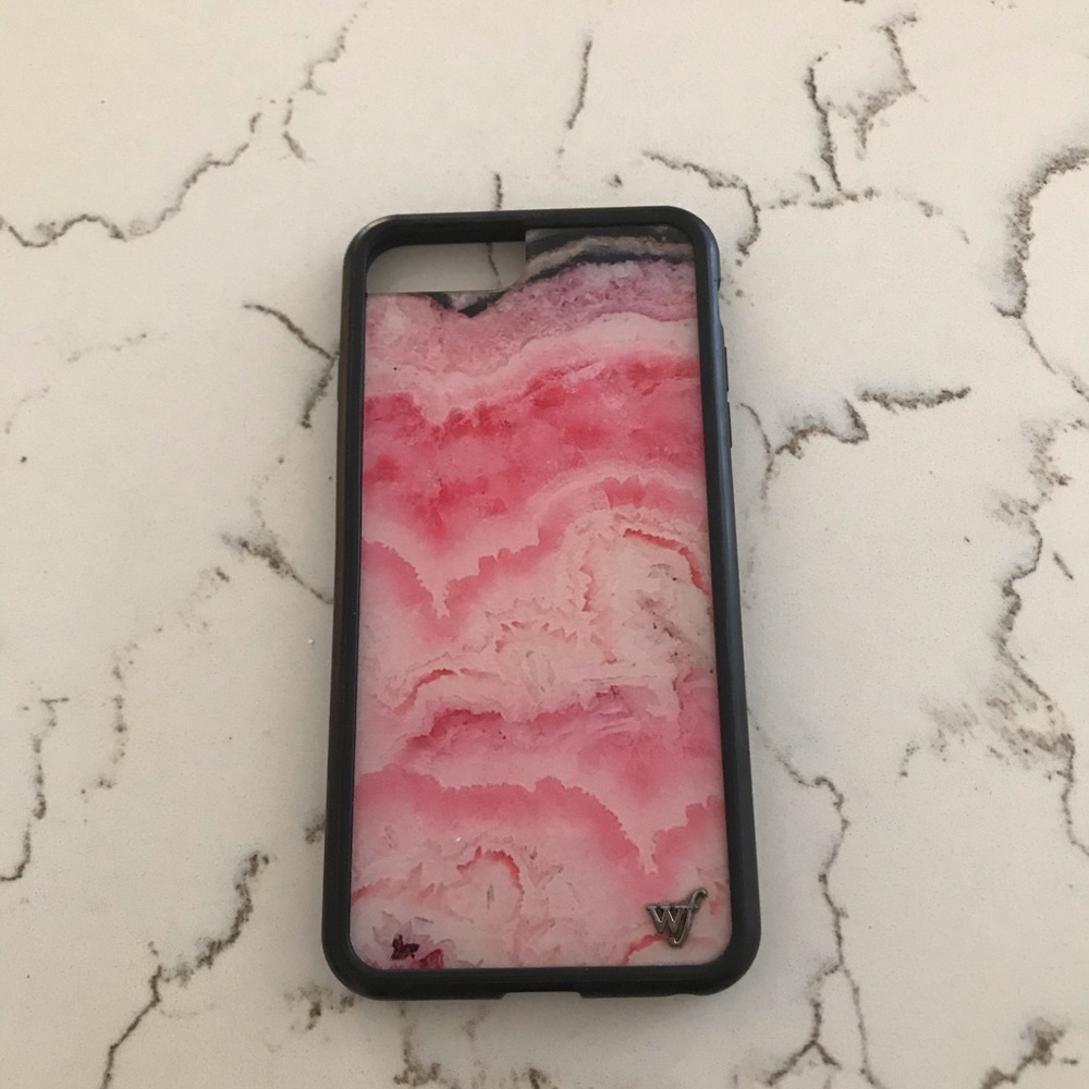 Pink Marble Wildflower Case